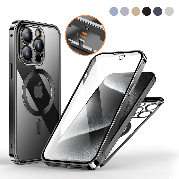 🔒 Magnetic Anti-Privacy Phone Case – Ultimate 360° Protection with Wireless Charging Support! 📱✨