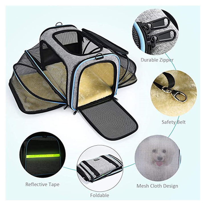 🐾 Airline-Approved Expandable Pet Carrier – Travel in Comfort &amp; Safety! ✈️