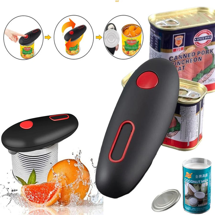 🔄 Effortless Can Opening – One-Touch Electric Can Opener! 🍽️