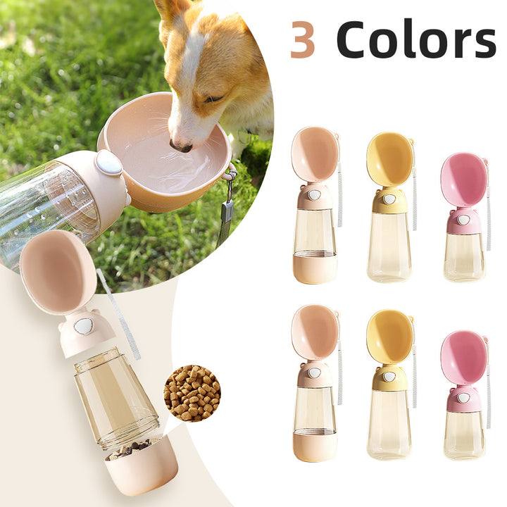 🐶 Portable Dog Water Bottle &amp; Food Dispenser – Keep Your Pet Hydrated Anywhere! 🐾💧