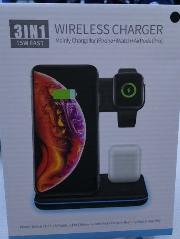 ⚡ 3-in-1 Wireless Charging Stand – Fast, Safe &amp; Ultra-Convenient! 🚀