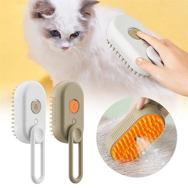 Steam Pet Brush with Spray Function – The Ultimate Grooming Revolution! 🐾💨