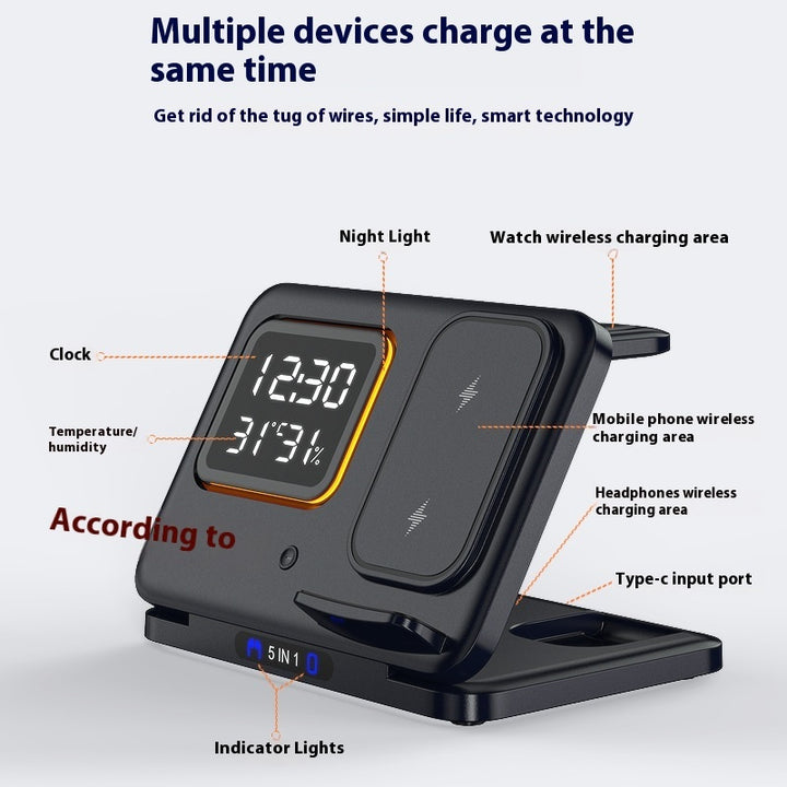 🚀 15W Wireless Charger 5-in-1 – The Ultimate Smart Charging Solution! 📱⌚🎧