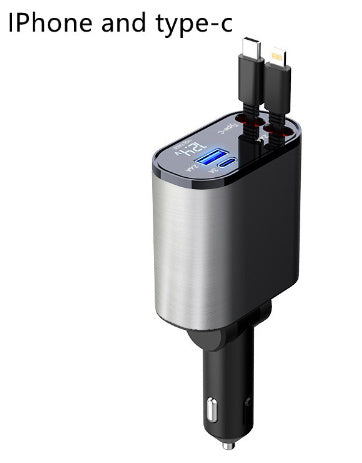 🚀 Metal Car Charger 100W – Super Fast Charging for USB &amp; Type-C Devices!