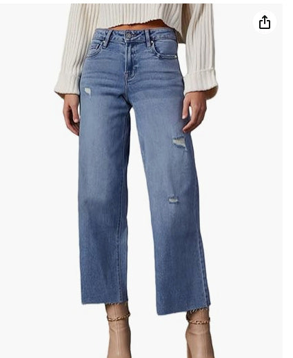 Women's High Waisted Loose Jeans