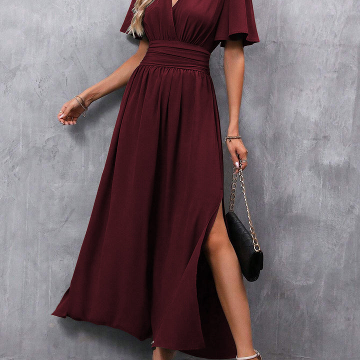 Fashionable Elegant Split Dress Women's Clothing