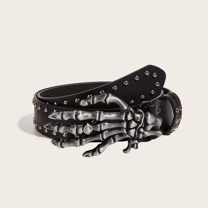 Dark Devil's Hand Paw Belt Leisure Denim