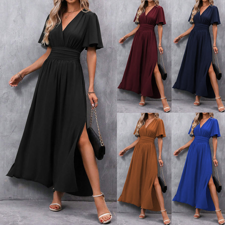 Fashionable Elegant Split Dress Women's Clothing