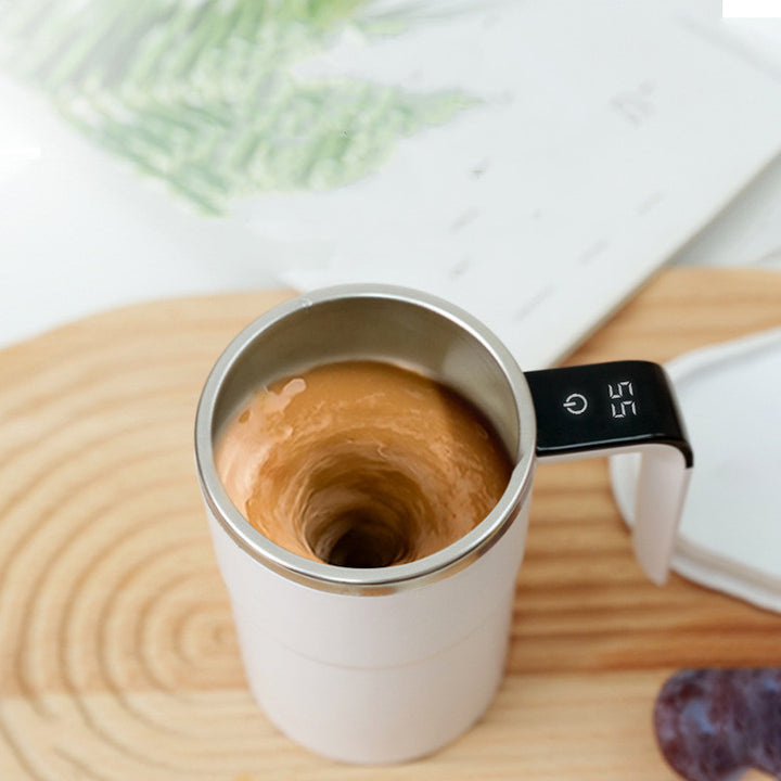 ☕ USB Rechargeable Self-Stirring Coffee Mug – Smart, Spill-Free &amp; Perfect for On-the-Go! 🚀