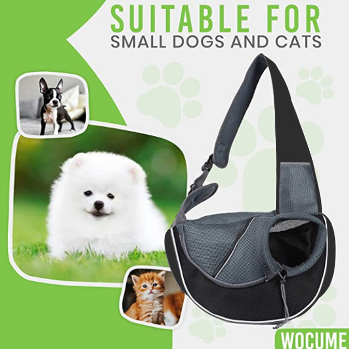 🐾 Stylish &amp; Comfortable Crossbody Pet Carrier – Perfect for On-the-Go Pet Parents! 👜🐶🐱