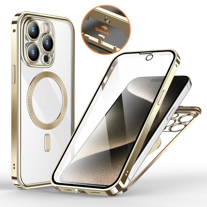 🔒 Magnetic Anti-Privacy Phone Case – Ultimate 360° Protection with Wireless Charging Support! 📱✨