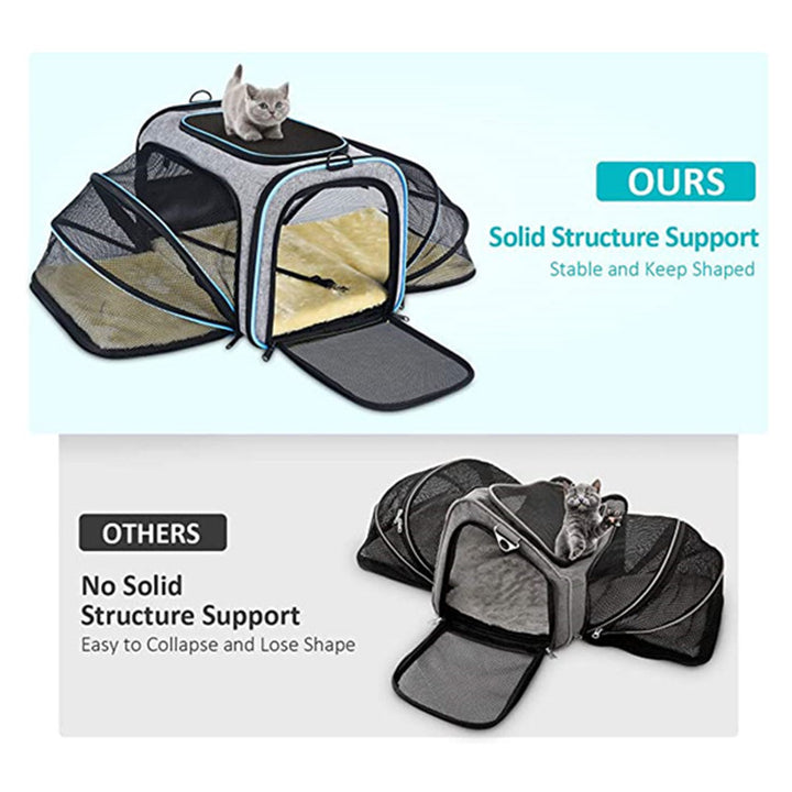 🐾 Airline-Approved Expandable Pet Carrier – Travel in Comfort &amp; Safety! ✈️