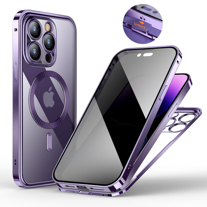 🔒 Magnetic Anti-Privacy Phone Case – Ultimate 360° Protection with Wireless Charging Support! 📱✨