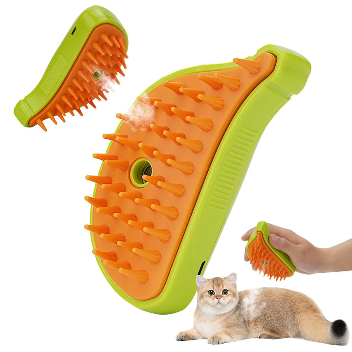 🐶🐱 3-in-1 Pet Steam Brush – The Ultimate Grooming Tool for a Healthier, Happier Pet! 🛁✨