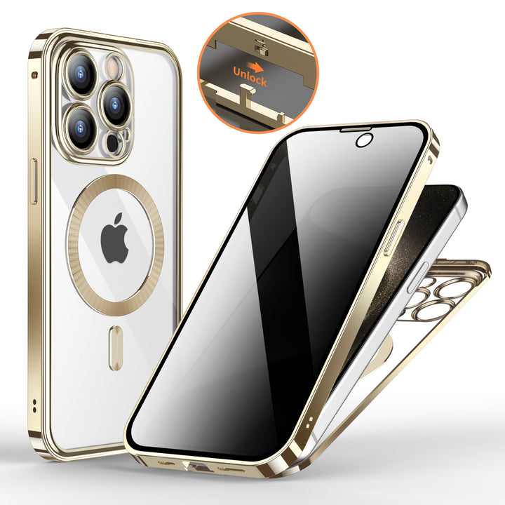 🔒 Magnetic Anti-Privacy Phone Case – Ultimate 360° Protection with Wireless Charging Support! 📱✨